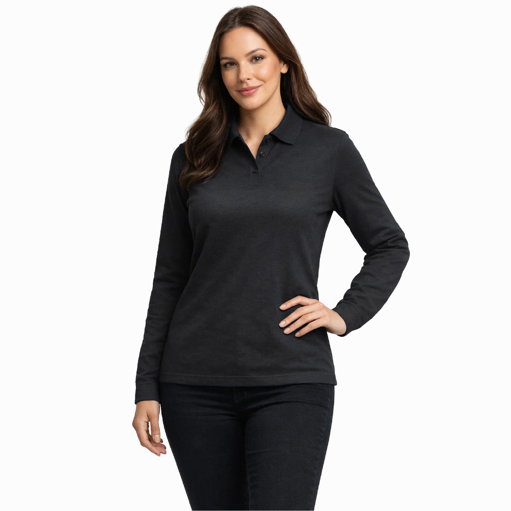 POLERA PIQUE MANGA LARGA PROFLEX PF913 MUJER