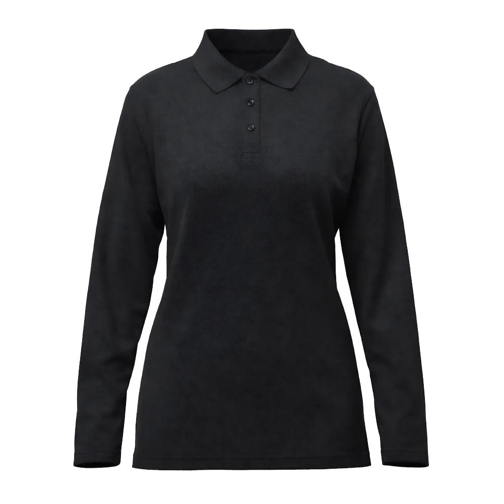 Polera Pique Manga Larga PF 913N Negra Mujer-thumbmail-3