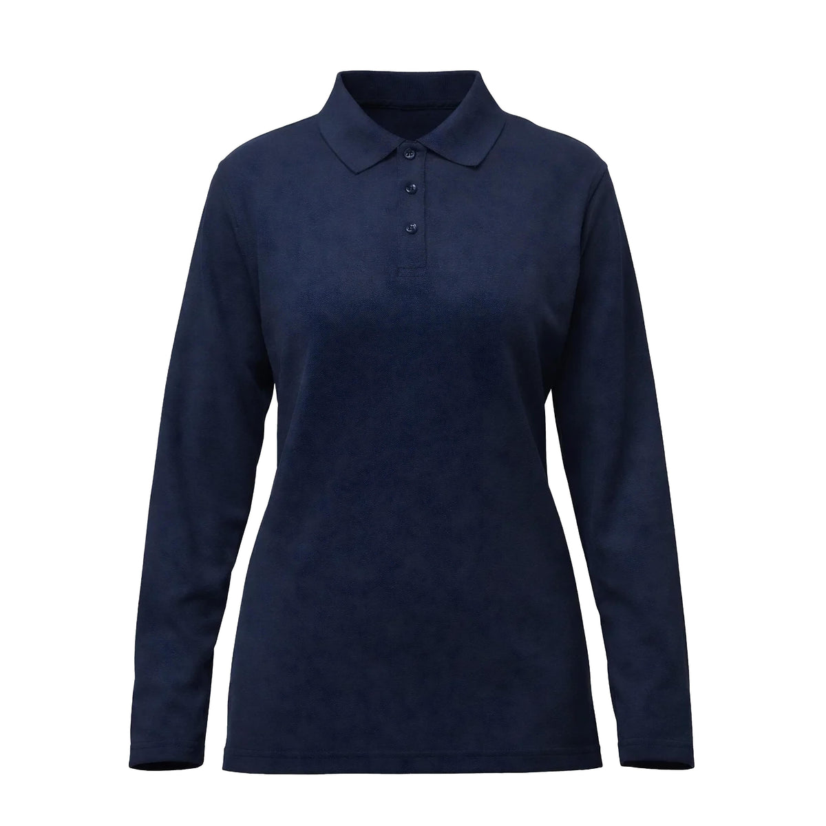 Polera Pique Manga Larga PF 913N Azul Marino Mujer-thumbmail-3